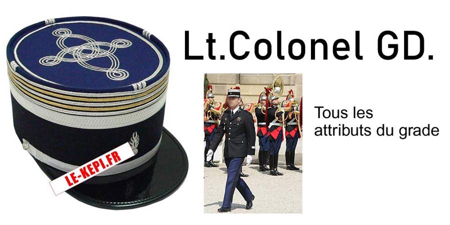attributs d'uniforme lieutenant-colonel gendarmerie départementale