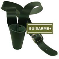 baudrier cuir noir porte drapeau